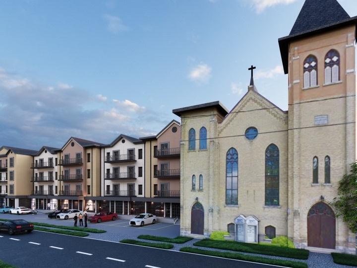 Residential Development adjoining an existing Church - Competition